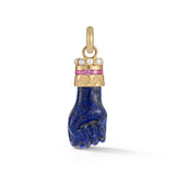 14K Gold Lapis Pink Sapphire & Pearl Figa Flossie Charm - storrow