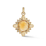 14K Gold Citrine & Diamond Mini Nora Charm - storrow