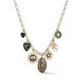 14K Gold Emerald Gemstone & Black Enamel Lillian Locket - storrow