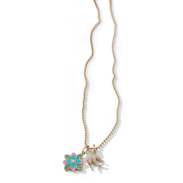 14K Violet & Birdie Multi-Charm Necklace