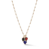 14K Gold Diamond & Onyx Alana Heart Charm - storrow