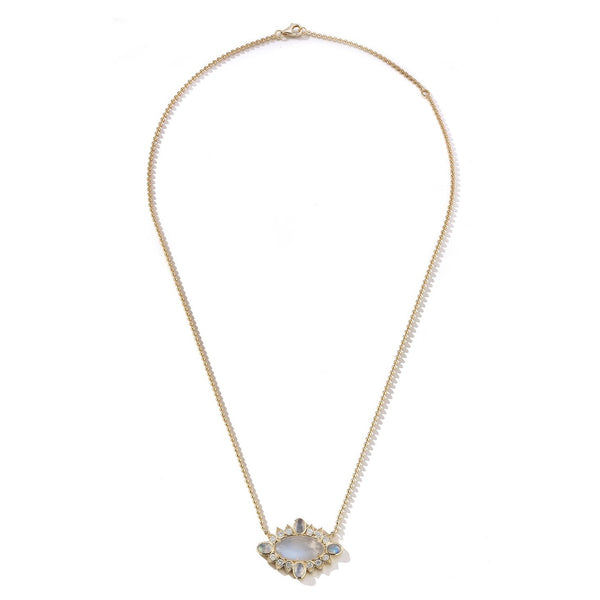 14K/18K Gold Moonstone & Diamond Nora Necklace