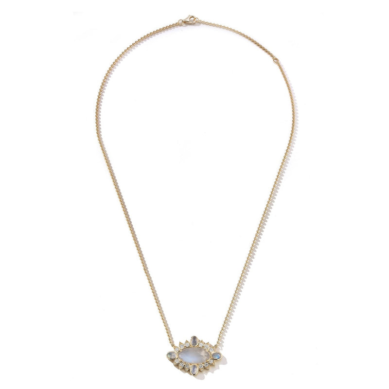 14K/18K Gold Moonstone & Diamond Nora Necklace