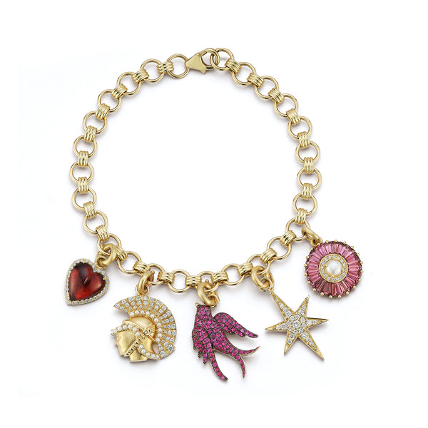 14K Reid & Stella Multi-Charm Everett Bracelet