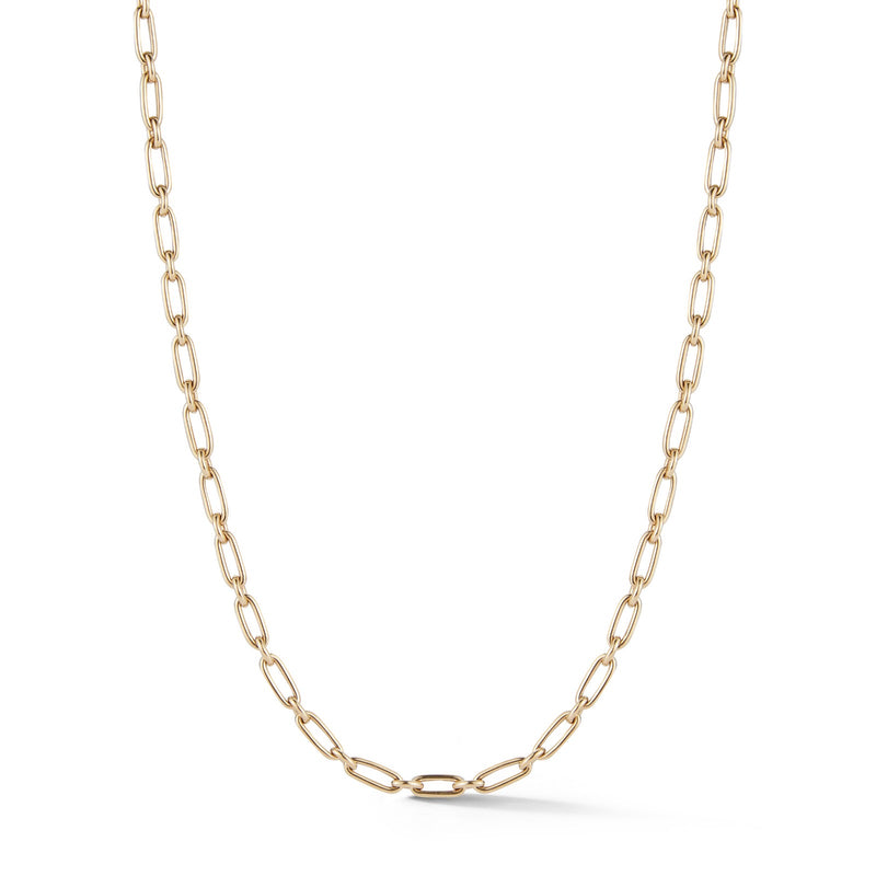 14K Gold Heavy Alternating Elongated Link Handmade 20" Oscar Chain - storrow