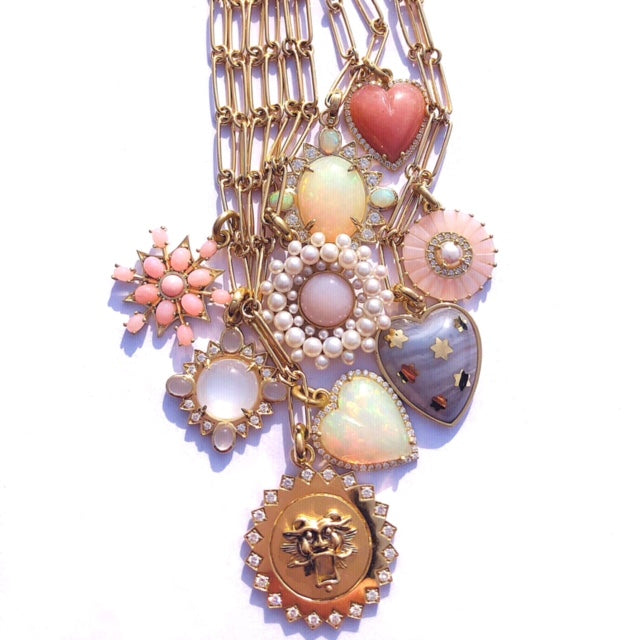 14K Gold & Pink Opal Sadie Charm - storrow