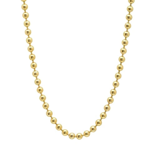 14K Gold 22" 2.5mm Beaded Ball Stanley Chain - storrow