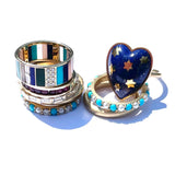 14K Gold Lapis Anna Heart Ring - storrow