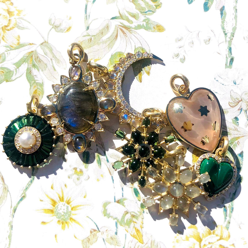 14K Gold & Labradorite Sadie Charm - storrow