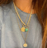 14K Gold Alternating Elongated Link Handmade 22" Grover Chain - storrow