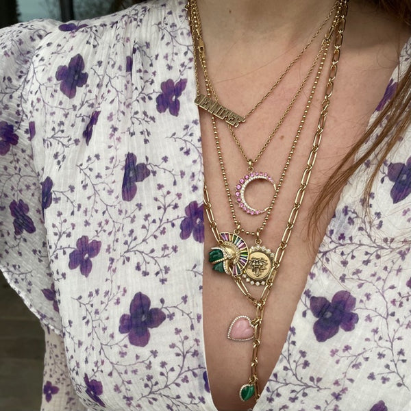 14K Gold 18" 2.5mm Beaded Ball Stanley Chain - storrow