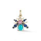 14K Gold & Multi Gemstone Beatrice Bee Charm - storrow