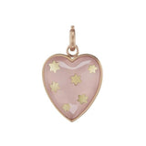 14K Rose Gold & Rose Quartz Anna Heart Charm - storrow