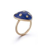 14K Gold Lapis Anna Heart Ring - storrow