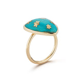 14K Gold Turquoise Anna Heart Ring - storrow