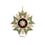 14K Gold Emerald & Enamel Florence Charm - storrow