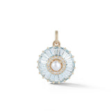 14K Gold Aquamarine Diamond & Pearl Emily Charm - storrow