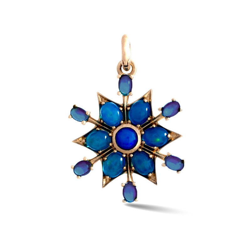 14K Gold & Blue Opal Sadie Charm - storrow