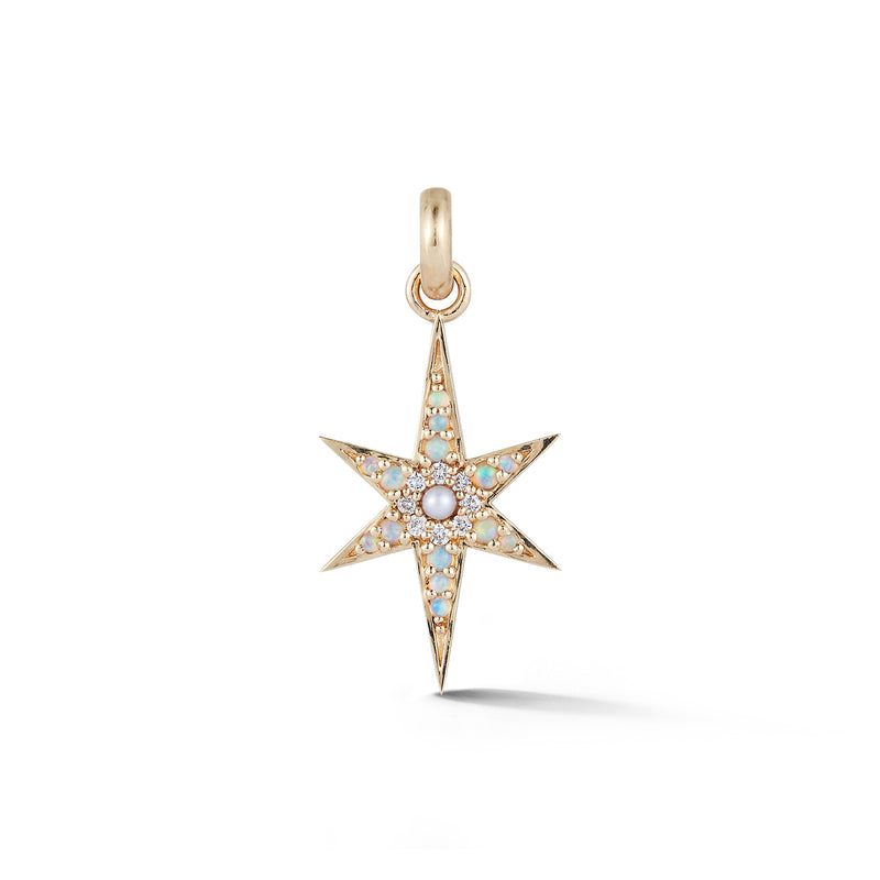 14K Gold Opal Pearl & Diamond Stella Charm – storrow