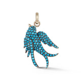 14K Gold & Turquoise Birdie Charm - storrow