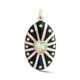 14K Gold Opal, White Pearl & Green Enamel Eleanor Charm - storrow