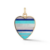 14K Gold & Gemstone Eloise Heart Charm - storrow