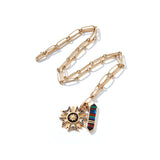 14K Gold Sapphire & Enamel Florence Charm - storrow