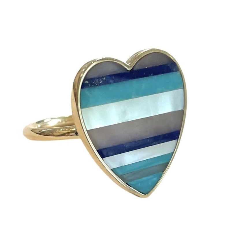 14K Gold & Gemstone Eloise Heart Ring - storrow