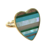 14K Gold & Gemstone Eloise Heart Ring - storrow