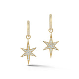 14K Gold & Diamond Small Stella Star Huggie Earrings