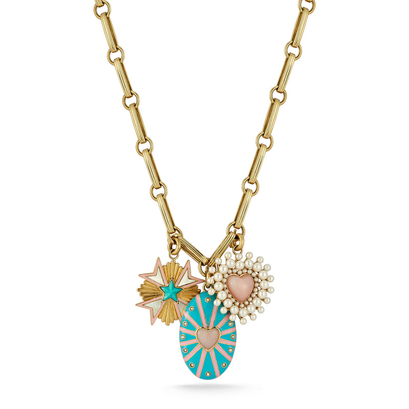 14K Emmeline, Eleanor, & Juliana Multi-Charm Necklace