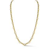 14K Gold Elongated Book Link 18" Ernie Chain