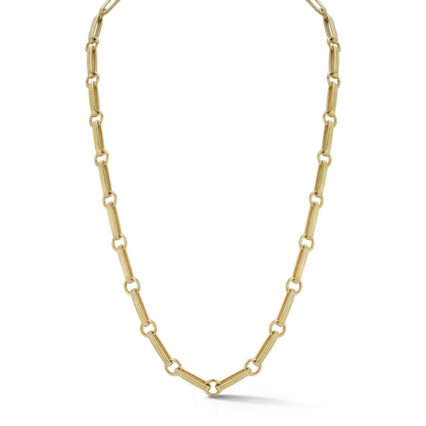BOOKLINK ELONGATED ERNIE VICTORIAN CHAIN 14K HEAVY 