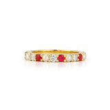 14K Gold Ruby Diamond & Pearl Iris Ring - storrow