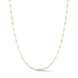 14K Gold Alternating Elongated Link Handmade 20" Grover Chain - storrow