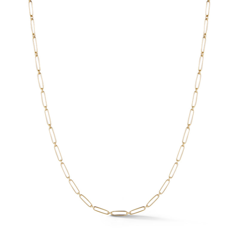 14K Gold Alternating Elongated Link Handmade 20" Grover Chain - storrow