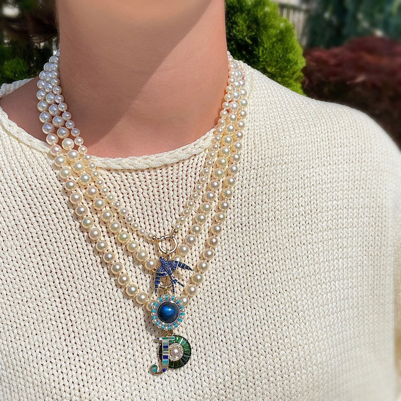 14K Gold & Gemstone Initial J Ella Charm - storrow