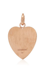 14K Rose Gold & Rose Quartz Anna Heart Charm - storrow